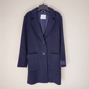 Aritzia Wilfred Jared Wool Coat - 2018 - Royal Navy - Sz XXS
